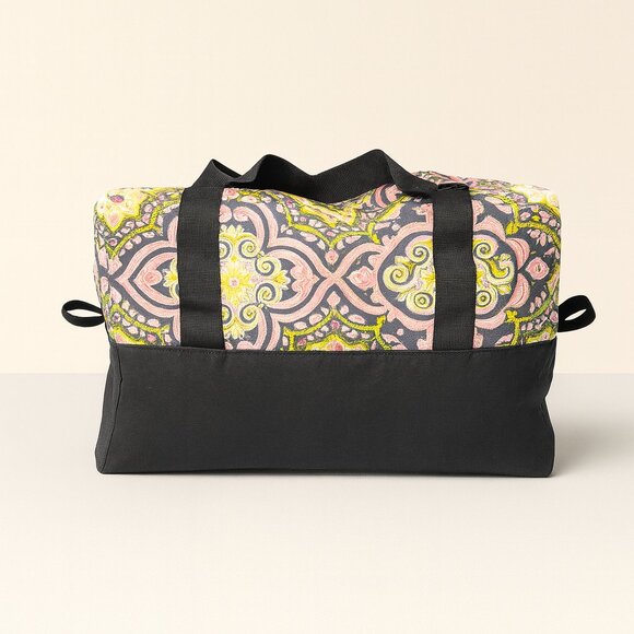 Luxury Handmade Insulated Lunch Bag – Elegant Fabric Design with Hot Pink Zipper - Picture 2 of 6